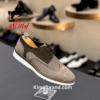 Men's Suede Brogue Oxford Shoes with Perforated Detailing