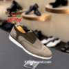 Men's Suede Brogue Oxford Shoes with Perforated Detailing