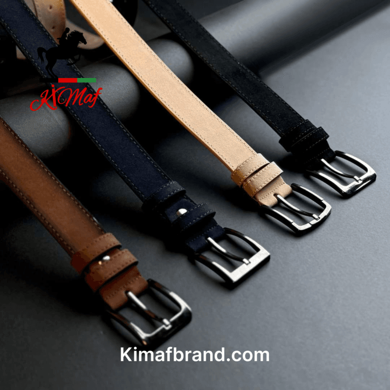 Kimaf Premium Suede Leather Belts - Set of Four