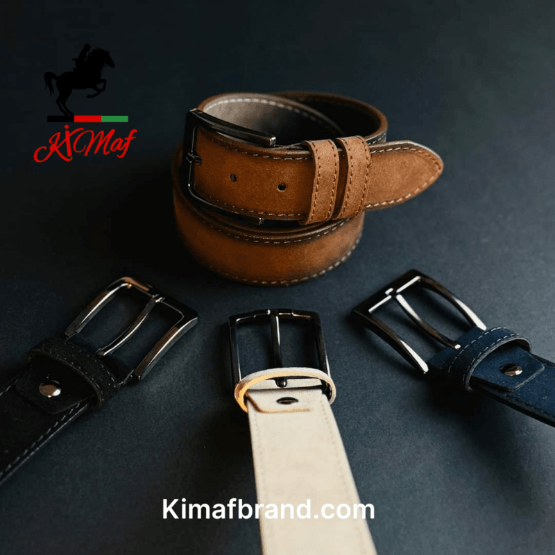 Kimaf Premium Suede Leather Belts - Set of Four