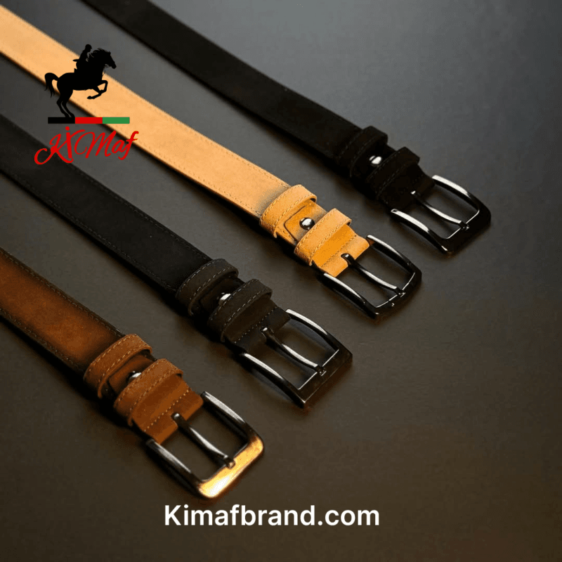 Kimaf Premium Suede Leather Belts - Set of Four