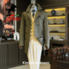 Elegant Ivory Men's Blazer with Classic Button Pockets