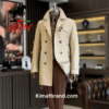 Elegant Ivory Men's Blazer with Classic Button Pockets