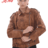 Women's Faux Leather Biker Jacket with Belted Sleeve Accents - Available in 3 Colors