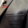 Kimaf Classic Black Leather Suit Jacket