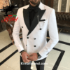 Elegant White Tuxedo Jacket by KimaF