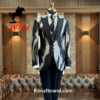 Stylish Black and Silver Tuxedo Jacket by KimaF