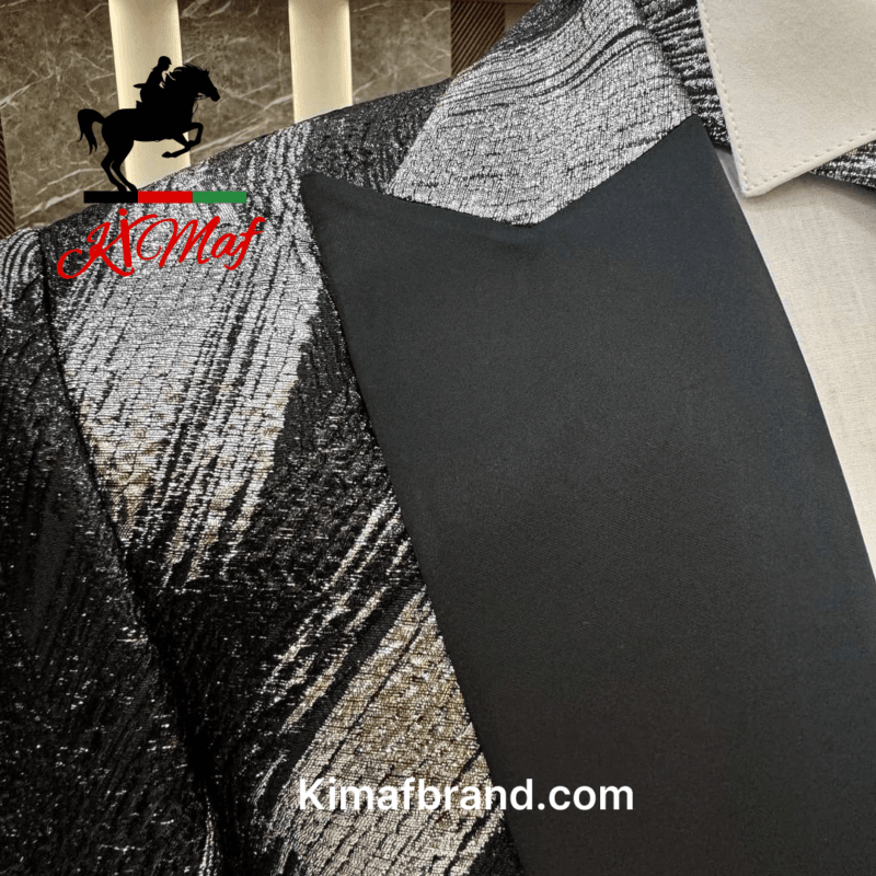 Stylish Black and Silver Tuxedo Jacket by KimaF