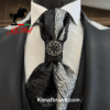 Stylish Black and Silver Tuxedo Jacket by KimaF