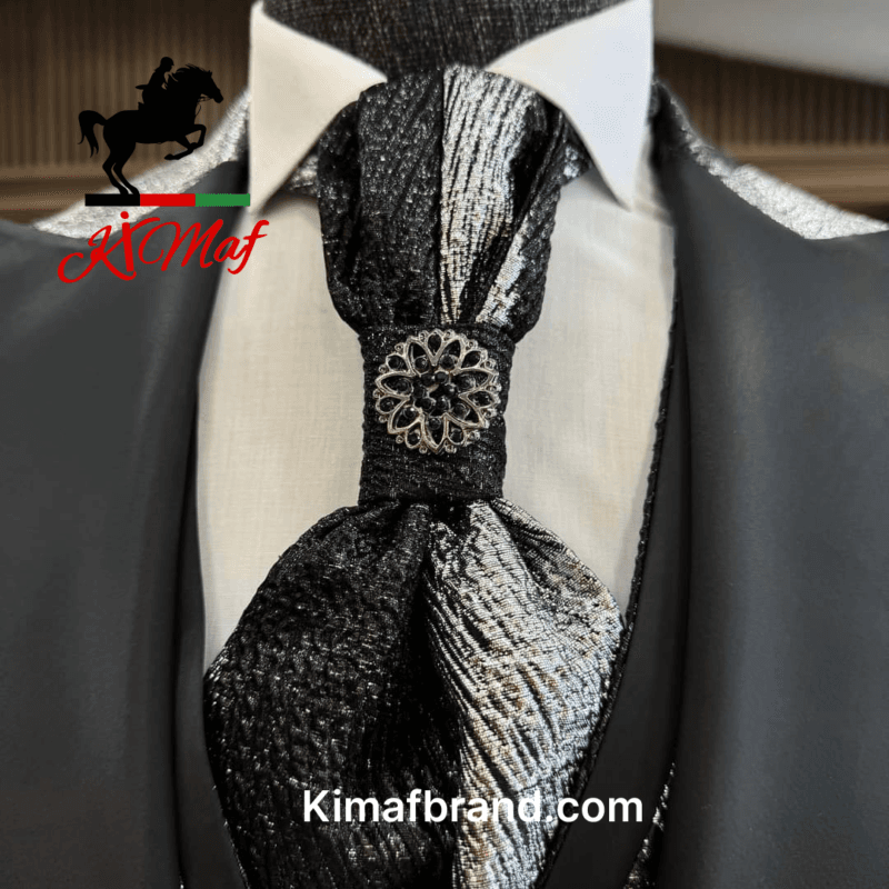Stylish Black and Silver Tuxedo Jacket by KimaF