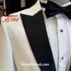 Elegant White Tuxedo Jacket by KX Maf