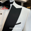 Elegant White Tuxedo Jacket by KX Maf