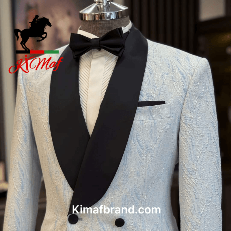 Elegant White Tuxedo Jacket by KimaF