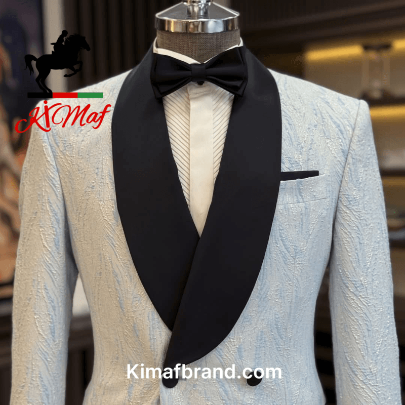 Elegant White Tuxedo Jacket by KimaF