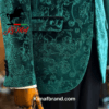 Elegant Dark Green Floral Suit by Kimaf