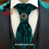 Elegant Dark Green Floral Suit by Kimaf